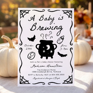 ハロウィンベビーシャワー A Baby is Brewing 招待状