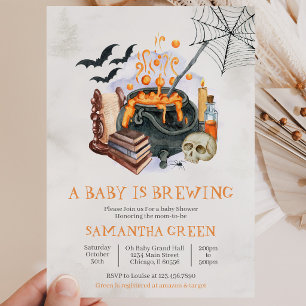 ハロウィンベビーシャワー A Baby is Brewing 招待状