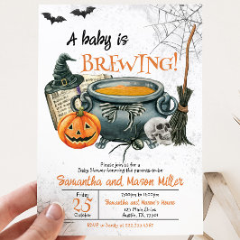 ハロウィンベビーシャワー A Baby is Brewing 招待状