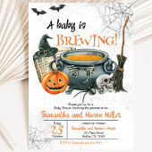 ハロウィンベビーシャワー A Baby is Brewing 招待状