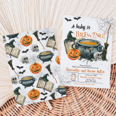 ハロウィンベビーシャワー A Baby is Brewing 招待状