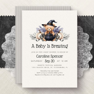 ハロウィンベビーシャワー A Baby Is Brewing 招待状