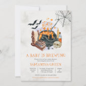 ハロウィンベビーシャワー A Baby is Brewing 招待状 (正面)