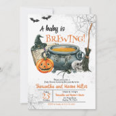 ハロウィンベビーシャワー A Baby is Brewing 招待状 (正面)