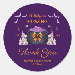 ハロウィンベビー感謝していブルーイング ラウンドシール