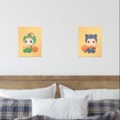 ハロウィンベビー黒猫ドラゴンの衣装 (寝室)