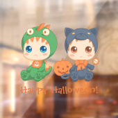 ハロウィンベビー黒猫ドラゴンの衣装 ウィンドウサイン (シート2)