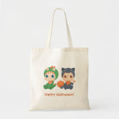 ハロウィンベビー黒猫ドラゴンの衣装 トートバッグ (正面)