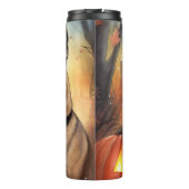 ハロウィンベルギーマリノイとカボチャ怖い タンブラー (裏面)