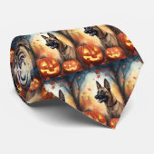 ハロウィンベルギーマリノイとカボチャ怖い ネクタイ (ロール)