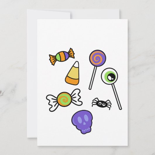 ハロウィンホッケーをテーマにした子供誕生日をパーソナライズ 招待状 (裏面)