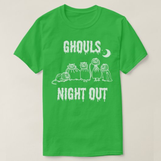 ハロウィンホラーグールズナイトアウト Tシャツ (デザイン正面)