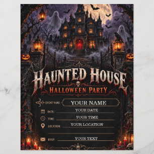 ハロウィンホラーゴシックパーティー お化け屋敷 チラシ