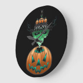 ハロウィンホラーパンクゾンビ ラージ壁時計 (傾斜)