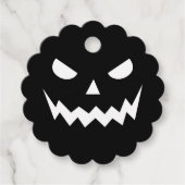 ハロウィンホラー不気味ハロウィーンのカボチャのちょうちんパンプキン顔 フェイバータグ (正面)
