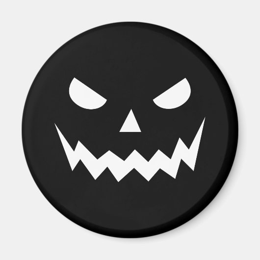 ハロウィンホラー不気味ハロウィーンのカボチャのちょうちんパンプキン顔 マグネット (正面)