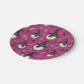 ハロウィンホラー不気味ボール魔女帽子スパイダー ペーパープレート (アングル)