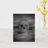 ハロウィンホラー幽霊スカル 空白の カード (黄色い花)