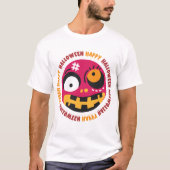 ハロウィンホラー顔 Tシャツ (正面)