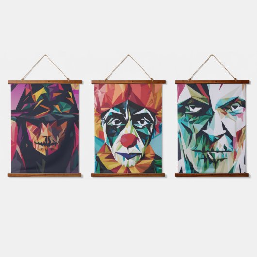 ハロウィンホラー 吊り下げ型タペストリー (トリプル)