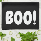 ハロウィンホリデーのグラフィックブー台所食器タオル キッチンタオル (折り畳み)