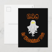 ハロウィンホリデーポストカード |ブーがあなたを見ている シーズンポストカード (正面/裏面)