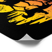 ハロウィンホースシルエットカボチャヴィンテージ衣装 ポスター (角)