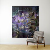 ハロウィンホームダウンスローダウン、ライン踊りスケルトン タペストリー (インサイチュ)