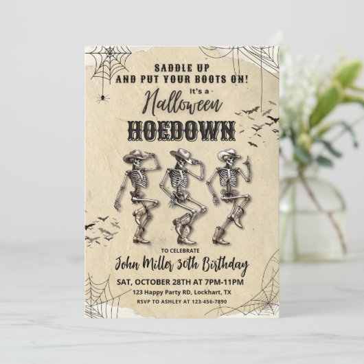 ハロウィンホームダウン誕生日パーティー,ウェスタン 招待状 (スタンド正面)