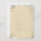 ハロウィンホームダウン誕生日パーティー，ウェスタン 招待状 (裏面)