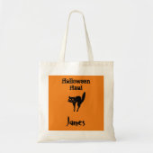 ハロウィンホールオレンジとブラックトートバッグ トートバッグ (正面)
