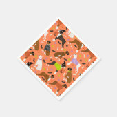 ハロウィンボクサー犬 スタンダードカクテルナプキン (角)