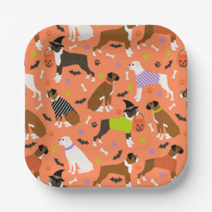 ハロウィンボクサー犬 ペーパープレート