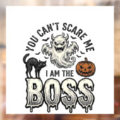 ハロウィンボスゴーストビンテージ彫刻Tシャツデザイン ウィンドウサイン (シート2)