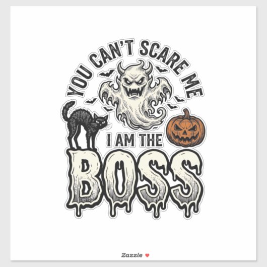 ハロウィンボスゴーストビンテージ彫刻Tシャツデザイン シール (シート)