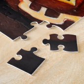 ハロウィンボストンテリアとカボチャ怖い ジグソーパズル (側面)