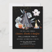 ハロウィンボンファイアスリープバーパーティの招待状 招待状 (正面)