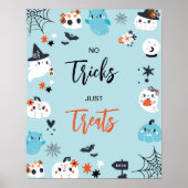 ハロウィンボーイの誕生日パーティーサイン ポスター (正面)