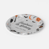 ハロウィンボーイ誕生日パーティー ペーパープレート (アングル)