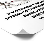 ハロウィンボーイ赤ちゃんシャワー幽霊おむつラッフルサイン ポスター (角)