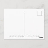 ハロウィンポスター骸骨がポップコーンを食べる ポストカード (裏面)