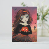 ハロウィンポストカード 秋の炎 カード (スタンド正面)