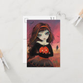 ハロウィンポストカード 秋の炎 カード (正面/裏面インサイチュ)
