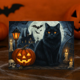 ハロウィンポストカード 黒猫 ポストカード