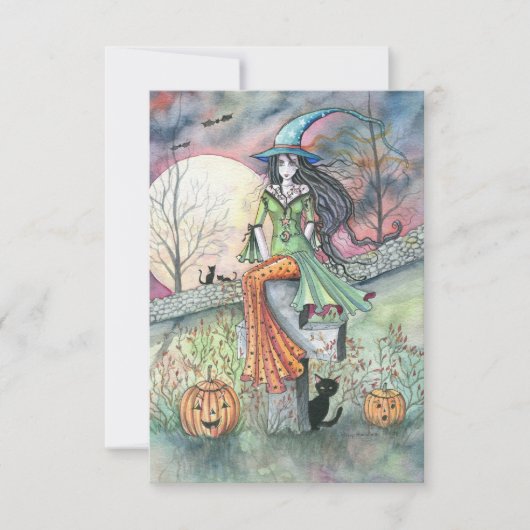 ハロウィンポストカード 10月の冷気 カード (正面)