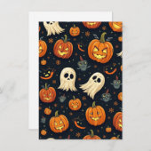 ハロウィンポスト 招待状 (正面/裏面)