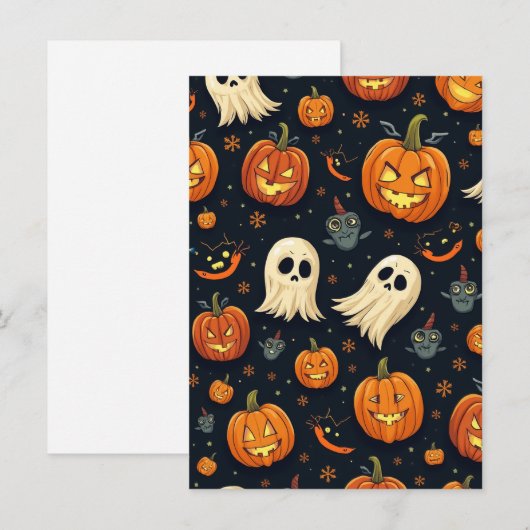 ハロウィンポスト 招待状 (正面/裏面)