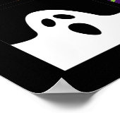 ハロウィンポップ・アートのアートパンプキンブラックキャットスパイダー幽霊 ポスター (角)