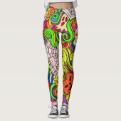ハロウィンポップ・アートのファッションレギンス レギンス (正面)