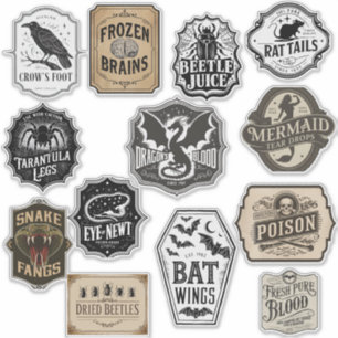 ハロウィンポーションボトル品揃えラベル シール